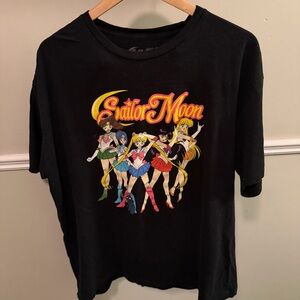 Sailor Moon Graphic Tee Anime Shirt 2XL Black Manga T-Shirt